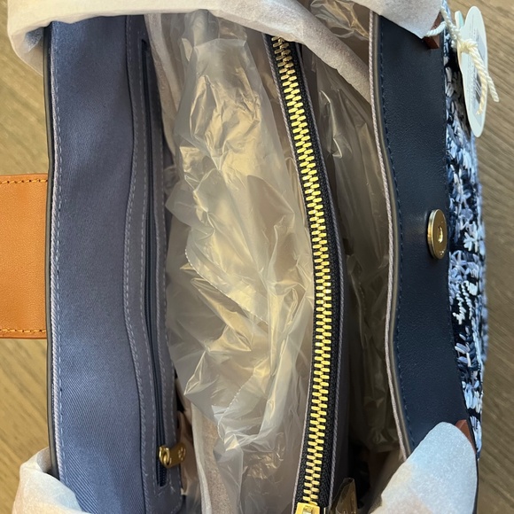 Spartina 449 Olivia Tote Marsh Boardwalk Tote NWT NEW Leather and Embroidered - Picture 11 of 11